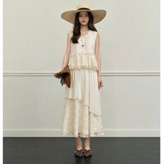 C0171 Áo phối ren & Chân váy xếp ly chữ A hàng xuất của KUOSE - Natsushi