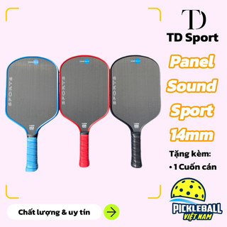   Chính hãng  Vợt Pickleball PANEL SOUND T700 Carbon Màu Xanh - Đỏ - Đen Độ dày 14mm Nhẹ trợ lực 