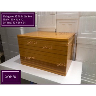 Thùng xốp 82 70 lít dán băng dính [khoảng 25-28kg] đá hải sản hoa quả giữ nhiệt thực phẩm trồng cây nuôi to nhỏ  vừa