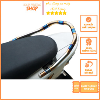  Tay Xách  Cảng Sau  Inox 304 Khò Titan – Đầu Chụp Nhôm CNC – Cho Wave 100 Wave 110 Wave RSX Wave Blade 