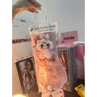 [Ship Hỏa Tốc] Quà tặng bó hoa gấu - Gấu bông mini dễ thương, kèm móc treo balo, túi xách