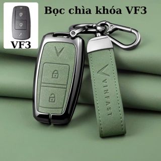 Bọc Chìa Khóa VF3 - Bao Da Smartkey VF3 Hợp Kim Cao Cấp - Vỏ Bọc Chìa Khóa Xe Điện VInfast VF3