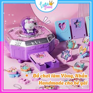 Hộp Phụ Kiện Ma Thuật Tự Làm Móc Khóa Phụ Kiện, Máy Lắp Ghép, Đồ Chơi Tự Làm Handmade Hộp Quà Magic Box Cho Bé Gái