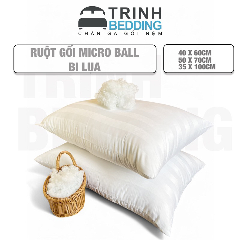 Ruột Gối Trinhbedding Gòn Hạt Bi Lụa
