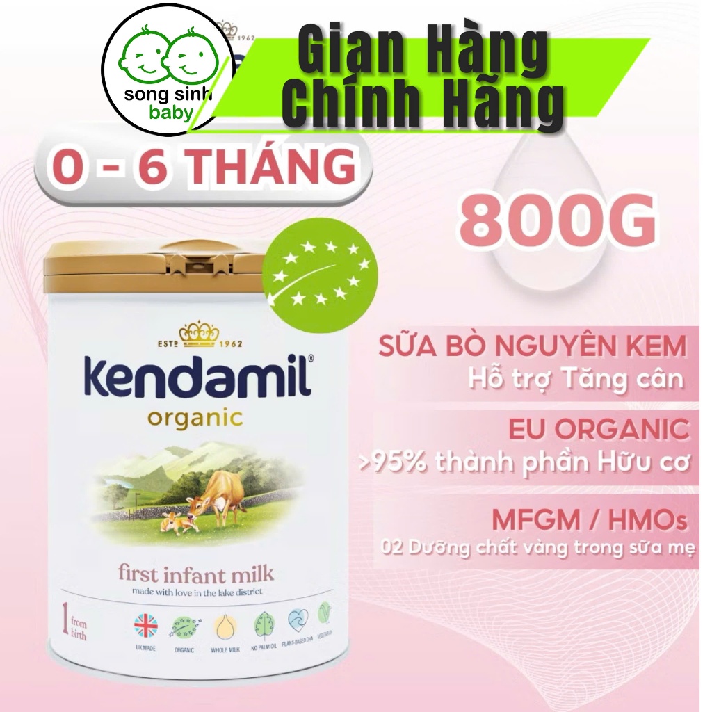 Sữa Công Thức Hữu Cơ Kendamil Organic Chứa HMOs Số 1 (800g)