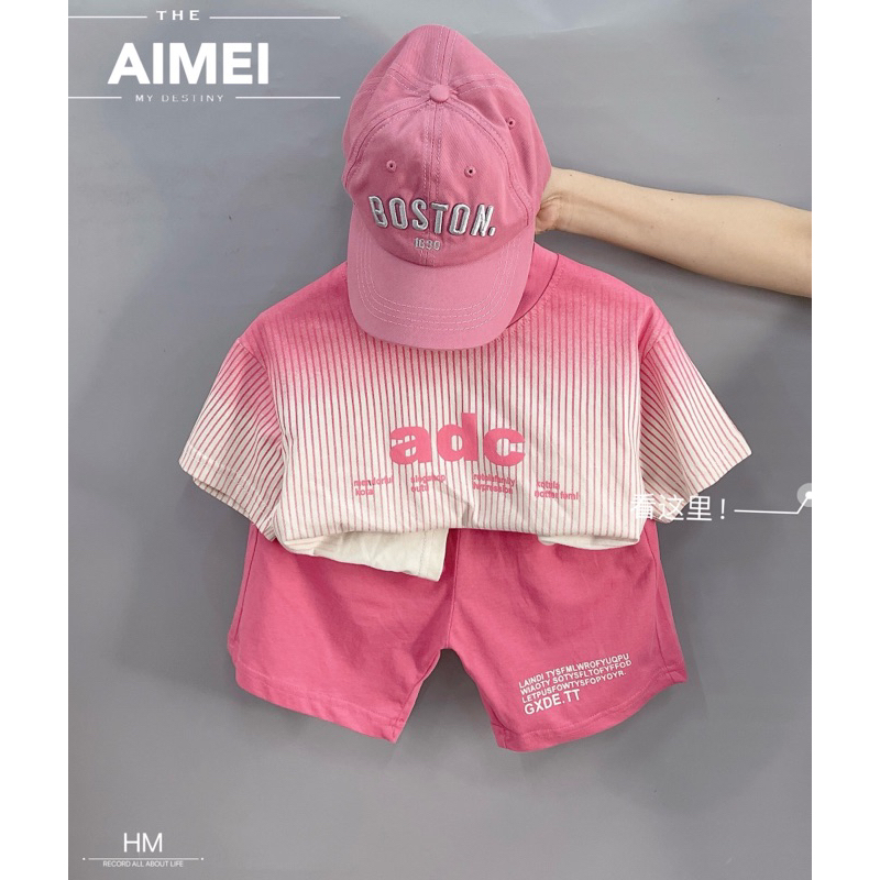 Bộ cộc Aimei cho bé từ 11-22kg, xanh và hồng