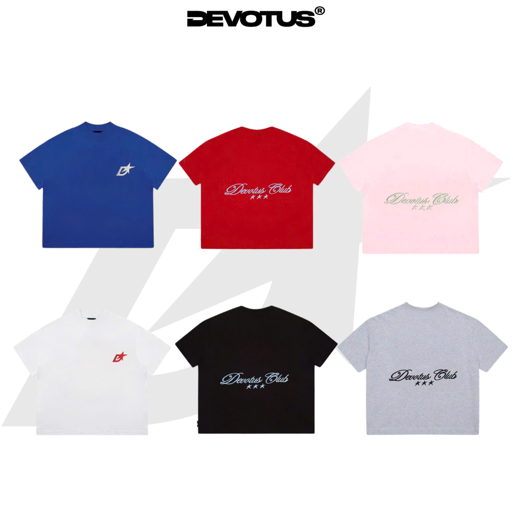 Áo thun form BOXY Unisex DEVOTUS Premium 100% Cotton 260gsm Local Brand - DVT CLUB THÊU NỔI 3D