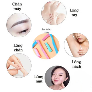 Set 2 Dao Cạo Lông Mày Siêu_Rẻ