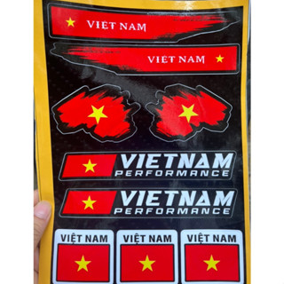 Tem dán xe cờ việt nam tấm 20cm x 30cm dán mọi bề mặt như xe máy điện thoại chống nước cuongbiker