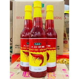 Thùng 12 chai Giấm hồng - dấm tôm chai 700ml