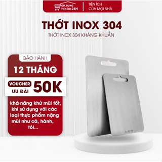 Thớt INOX 304 diệt khuẩn thời thượng - Thớt Cường Lực, lau chùi và vệ sinh Dễ Dàng, Rã Đông Nhanh, Không Xước Dăm, Không