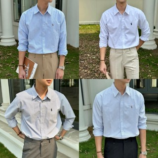 Áo sơ mi dài tay nam vải oxford có hình thêu ngựa , vải Cotton xịn, chuẩn form - Regular fit, đứng form - HALIOMAN