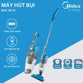 Máy hút Bụi cầm tay Midea MVC-16T-B, công suất 800W, dây điện 5m, bộ lọc Hepa H13, 84dB