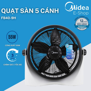 Quạt Hộp, Quạt Để Bàn 5 Cánh Midea FB40-9H (Quạt Điện Công suất 55W, Chỉnh Gió 3 Tốc Độ)