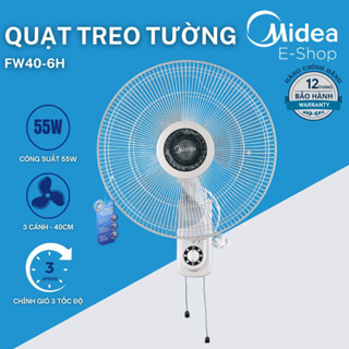 Quạt Treo Tường  3 Cánh Midea FW40-6H (Quạt Điện Công Suất 55W, Chỉnh Gió 3 Tốc Độ)
