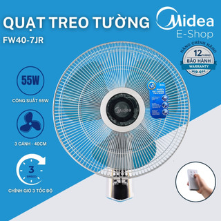  Quạt Treo Tường 3 Cánh Midea FW40-7JR | Công Suất 55W 3 Cấp Gió Có Remote Điều Khiển Từ Xa 