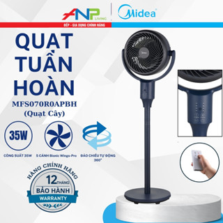 Quạt Tuần Hoàn Không Khí Midea MFS070R0APBH (Quạt Cây Có Điều Khiển Từ Xa, Công Suất 35W)