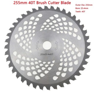 Lưỡi Cắt Cỏ, Cắt Lúa Phi 255mm Gồm 40 Răng Hợp Kim Lỗ Thoáng/ Cắt Sắc Bén Dùng Cho Máy Cắt Cỏ