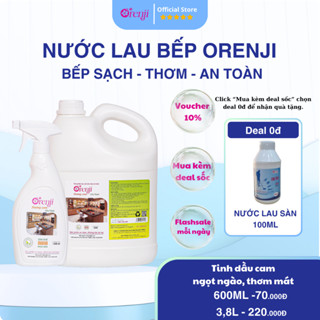 Xịt lau bếp An toàn - tinh dầu Cam Orenji - bếp sạch, thơm, sáng bóng, khử mùi dầu mỡ, mùi tanh