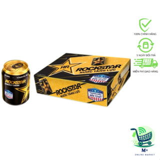 Thùng 24 Lon Nước Tăng Lực Rockstar (250ml/lon)