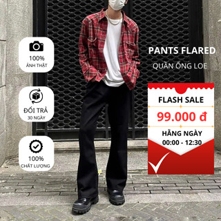  Quần Vải Ống Loe Nam CAO CẤP Quần Tây Nam Nữ Hàn Quốc Hack Dáng Vải Vitex Loại 1 Ống Vẩy Q1 