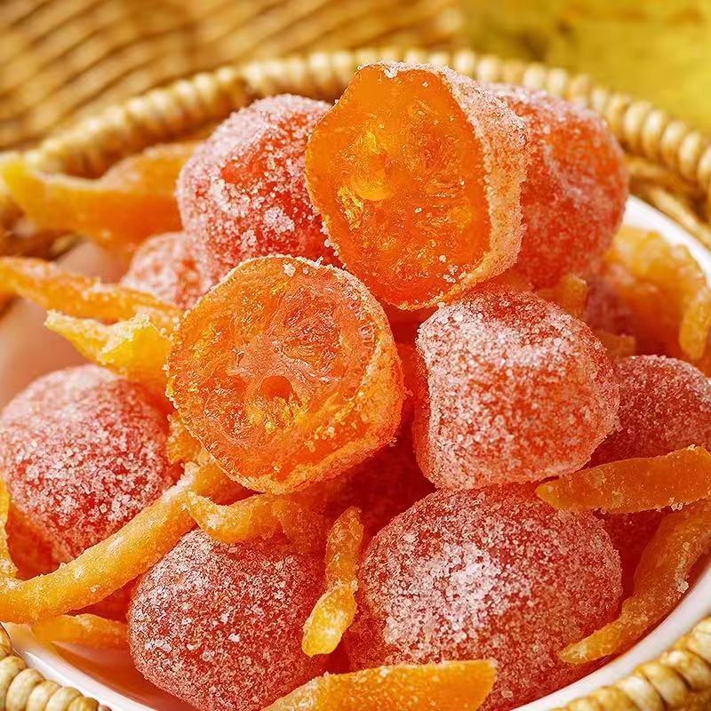 [Tốt cho sức khỏe] Combo 1000g Quất đường phèn mix quất trần bì/tắc đường phèn nguyên trái sấy dẻo m