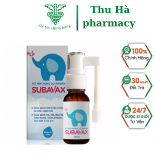 Xịt mũi họng Lợi Khuẩn SUBAVAX chai 15ml , giảm viêm ho , dịu thông xoang mũi
