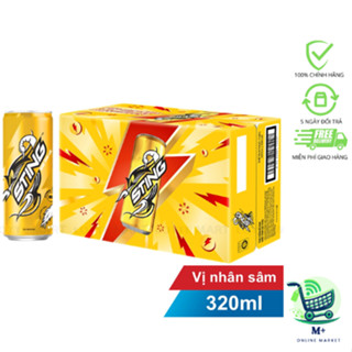 Thùng 24 Lon Nước Tăng Lực Sting Vàng (320ml/lon)