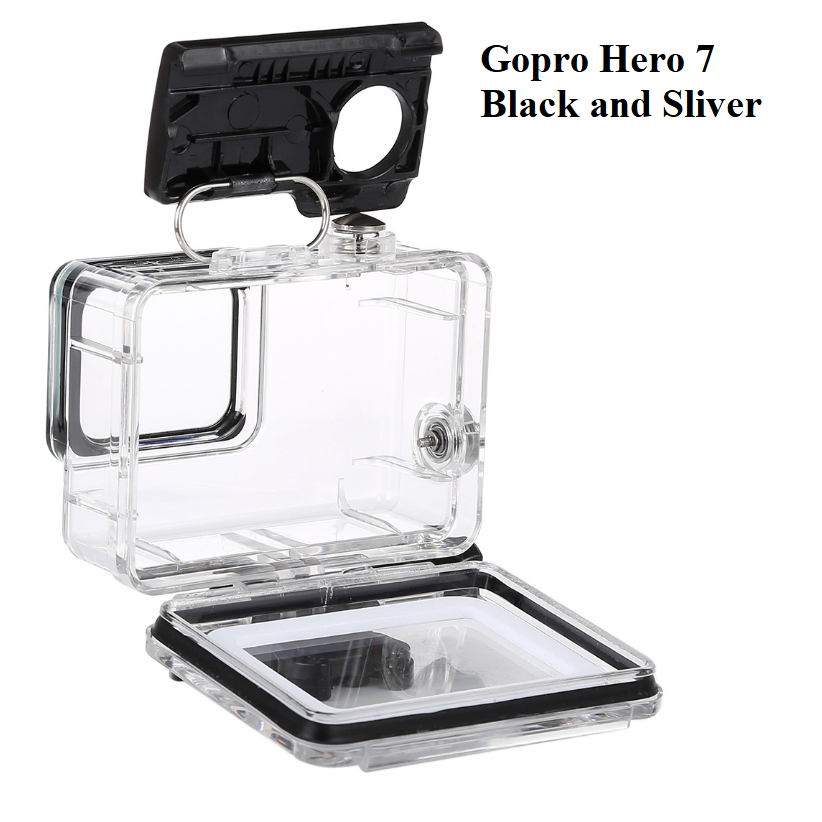 Hộp bảo vệ gopro 7 dưới nước dùng cho gopro độ sâu nước tới 45m bằng mica trong suốt