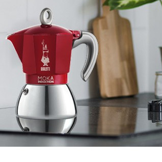 Ấm pha cà phê bếp từ Bialetti Moka Induction Red 4 cup