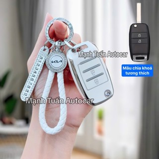  < chìa gập 2 nút > ốp chìa khoá Kia Morning - Kia Soluto  K3 Rondo Rio Seltos Sorento 