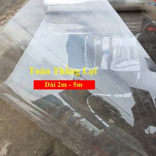 ( Khổ cao 1.22m x dài 2m - 5m & Dày 6zem, 8zem) Tôn Poly phẳng lấy ánh sáng chống tia UV chất lượng