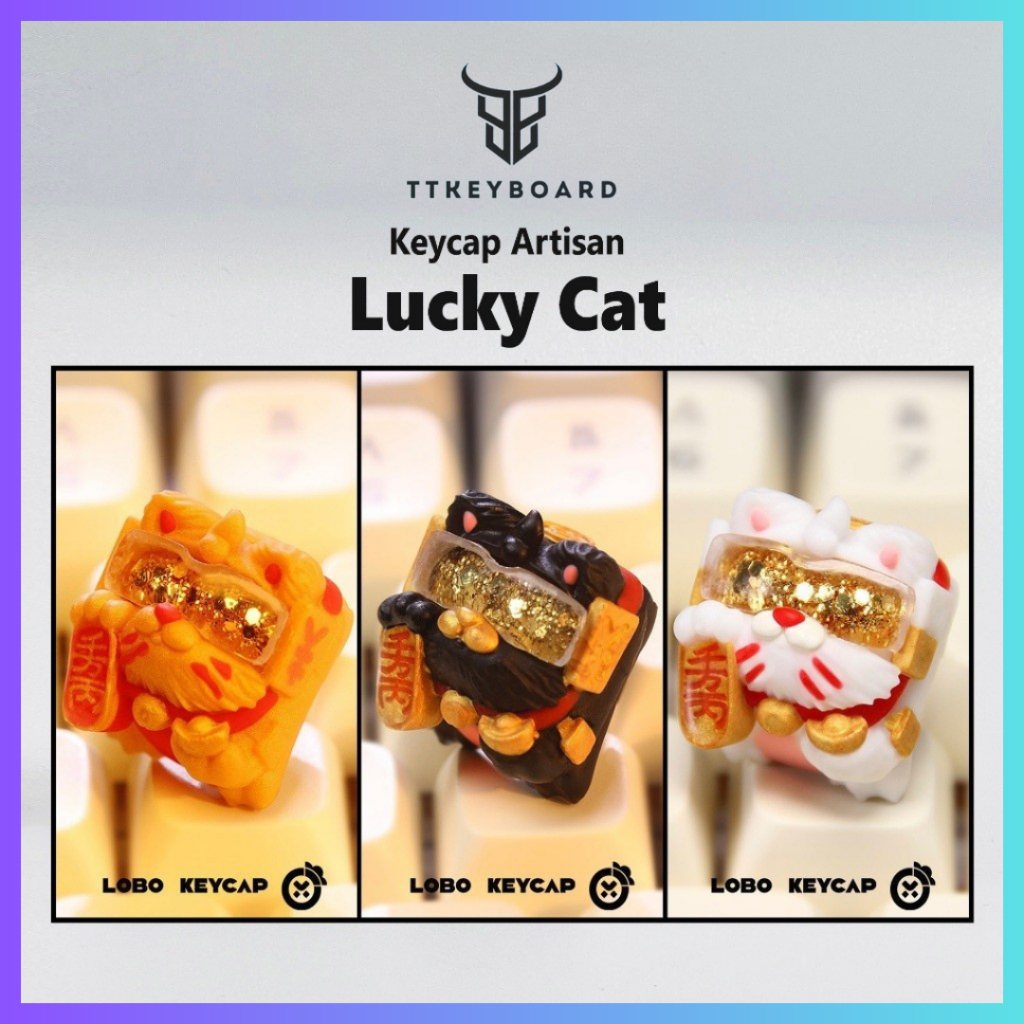 [Hỏa Tốc] Keycap Artisan Lucky Cat | Keycap Custom Bàn Phím Cơ Chất Liệu Resin Cao Cấp | Chính Hãng 