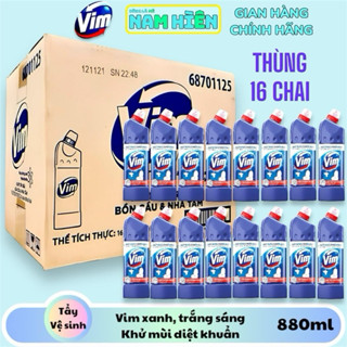 Sỉ Thùng 16 Chai Nước Tẩy Bồn Cầu Vim Diệt Khuẩn - Chai 880ml