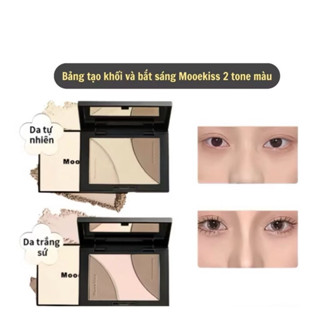 [HOẢ TỐC MOOEKISS] Bảng Tạo Khối Mooekiss Phấn Bắt Sáng Bảng Trang điểm Tự Nhiên Lâu Trôi Chống Nước 16.5g