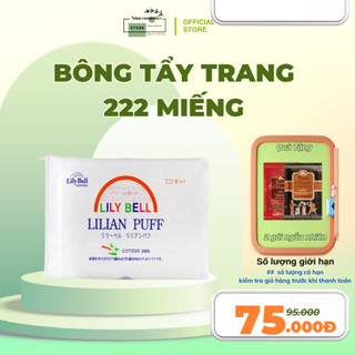 Bông Tẩy Trang Lily Bell Suzuran Nhật 222 Miếng
