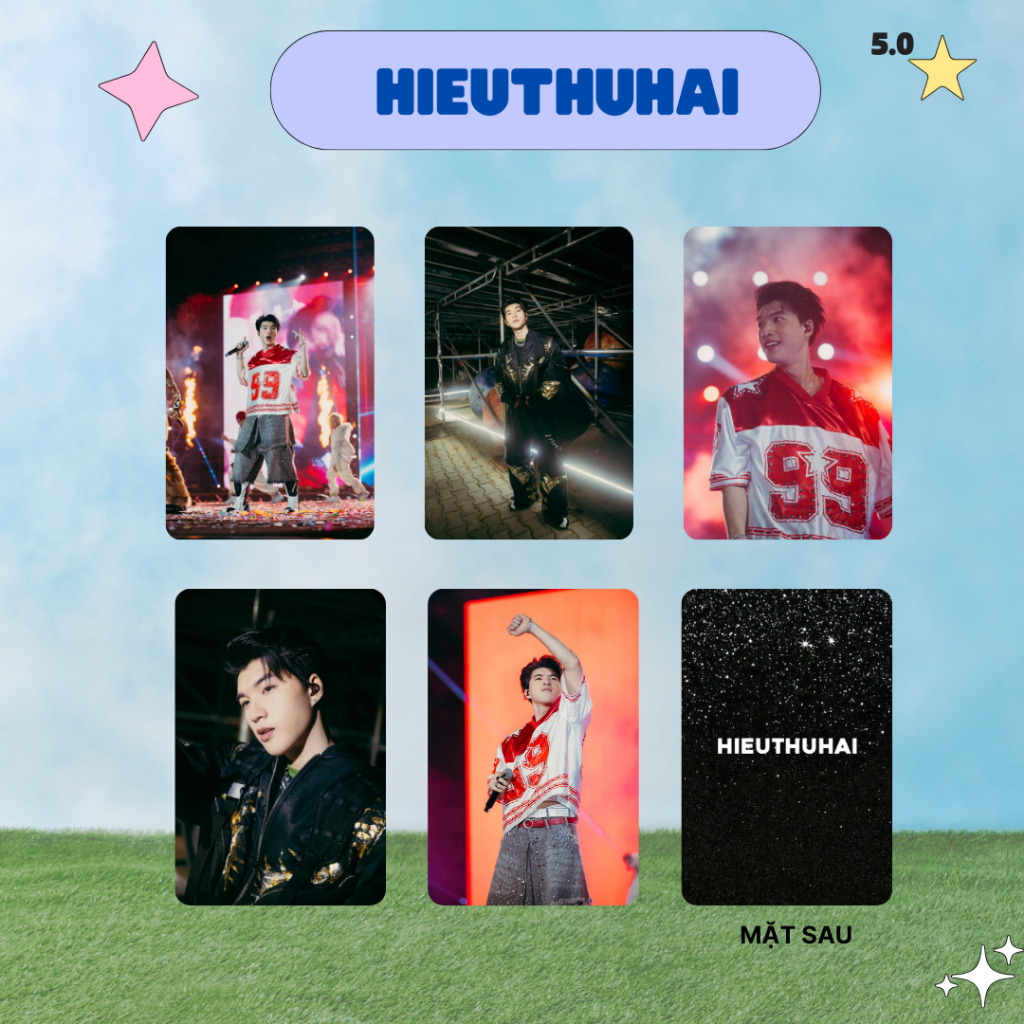 [UNOFF] Card bo góc HIEUTHUHAI - Bản 6 - Card Bo Góc Unofficial - Cán nhám 2 mặt