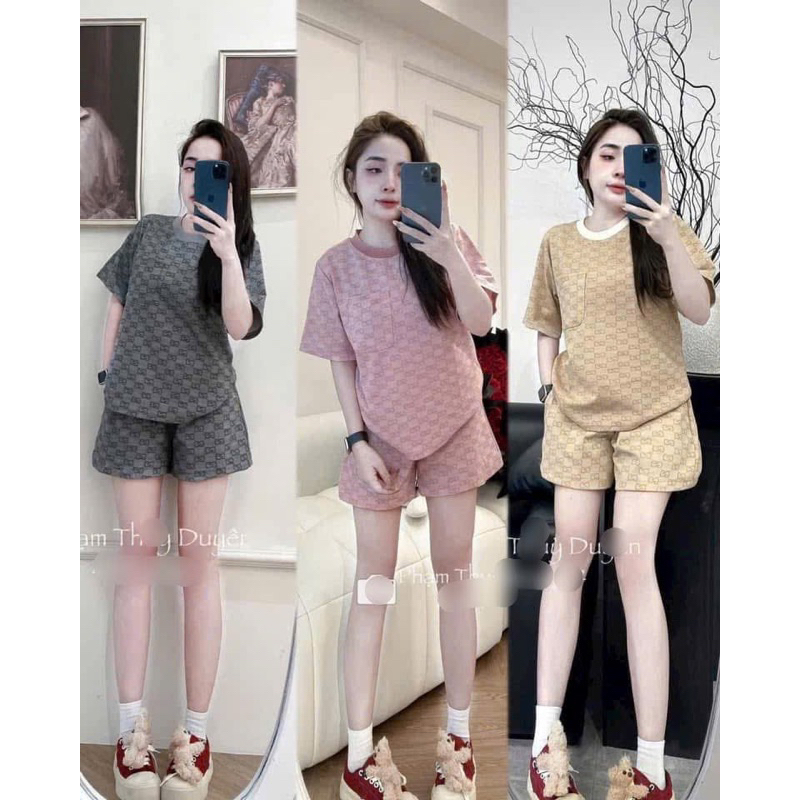 Set Bộ Thun Nữ , Set Bộ Đùi Umii In Chữ Đê