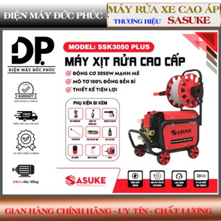  Máy xịt rửa xe Chỉnh Áp Sasuke SSK-3050 Plus - 3050W MOTOR ĐỒNG CÓ RULO CUỐN DÂY 