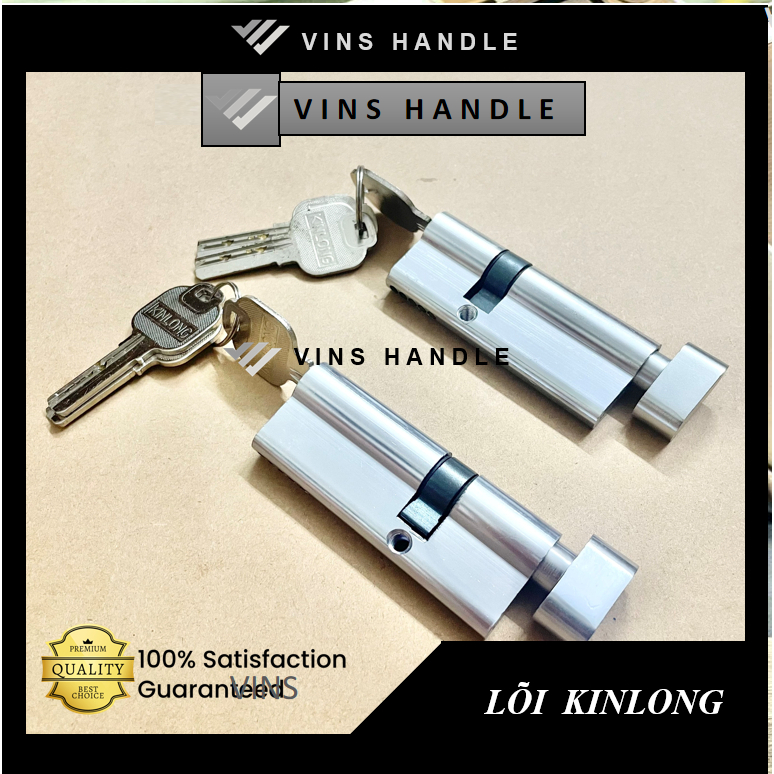 Lõi khoá tay gạt Kinlong cửa nhôm Xingfa (Tim khoá/ ruột khóa kinlong) - 2 phân loại - hàng nhập chấ