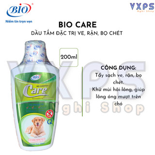 Sữa tắm BIO CARE  – Sữa Tắm Hỗ Trợ Làm Sạch Ve Rận, Dưỡng Lông Cho Chó Mèo