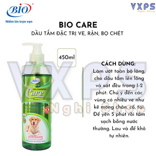 Sữa tắm BIO CARE  – Sữa Tắm Hỗ Trợ Làm Sạch Ve Rận, Dưỡng Lông Cho Chó Mèo