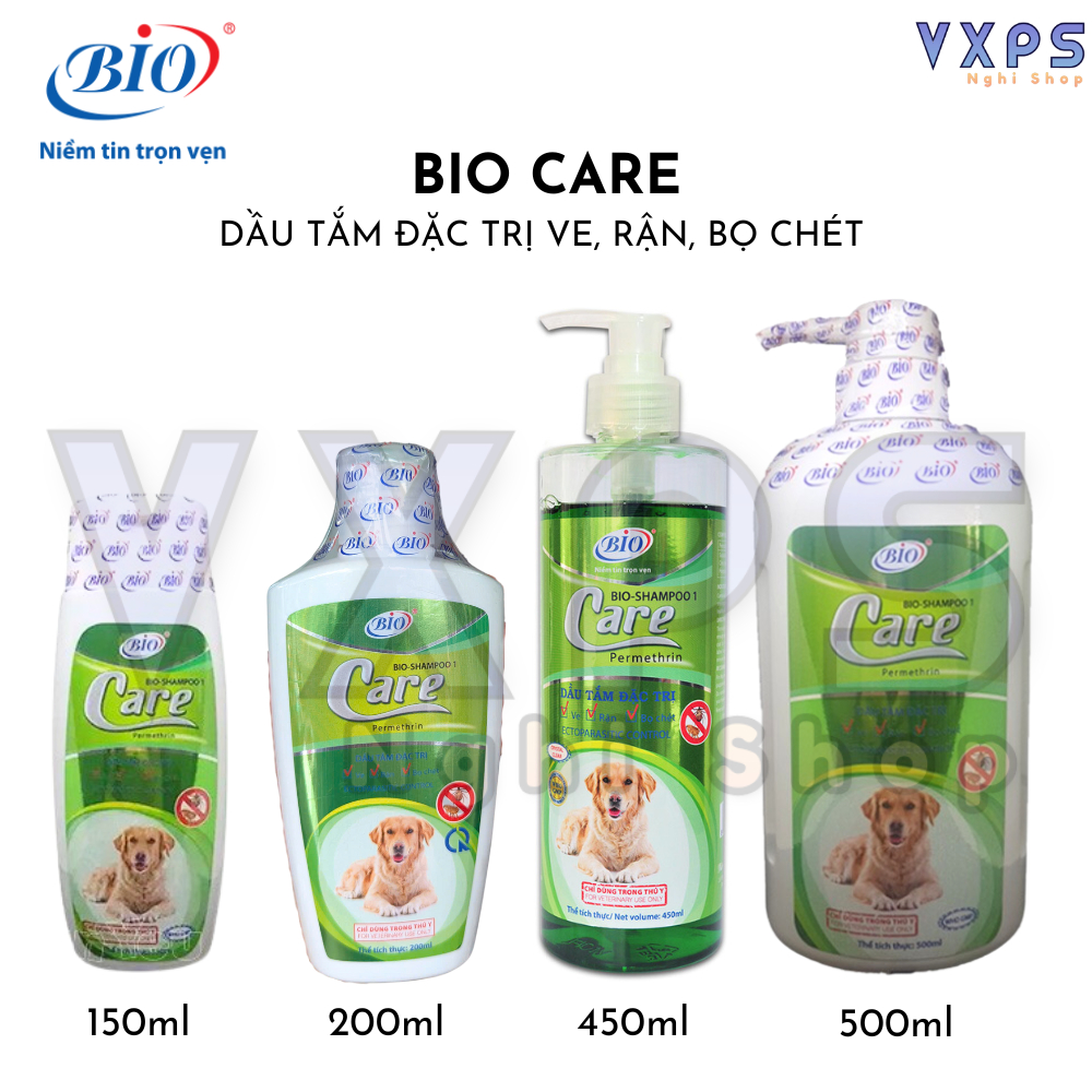 Sữa tắm BIO CARE  – Sữa Tắm Hỗ Trợ Làm Sạch Ve Rận, Dưỡng Lông Cho Chó Mèo