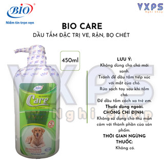 Sữa tắm BIO CARE  – Sữa Tắm Hỗ Trợ Làm Sạch Ve Rận, Dưỡng Lông Cho Chó Mèo