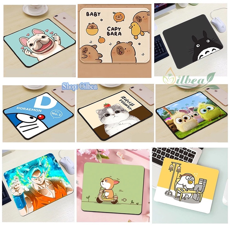 Miếng lót chuột siêu dễ thương 26 x 21 cm vải dày với 20 mẫu tự chọn