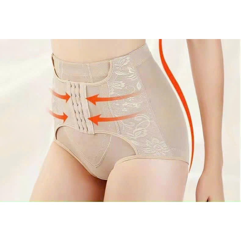 Quần gen nịt bụng móc cài cạp cao