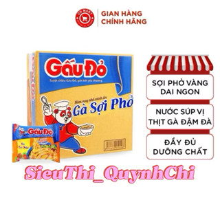 Mì Gấu Đỏ Tôm Và Gà Sợi Phở Gói 63G