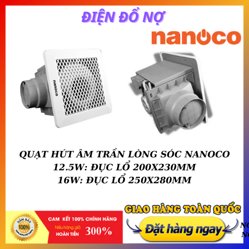 Quạt Hút Âm Trần Có Ống Dẫn(100mm) NFV2021(12.5W)/ NFV2521(16W), Bảo Hành 12 Tháng