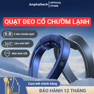 Quạt Đeo Cổ Chườm Lạnh TC25, Quạt Treo Cổ Không Dây, Quạt Tích Điện Không Cánh Điều Hòa Làm Mát 360 Độ, Pin Sạc 6000mAh
