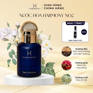 Nước hoa nam HARMONY No2 hương gỗ trầm ấm áp, sang trọng - Dung tích 10ML